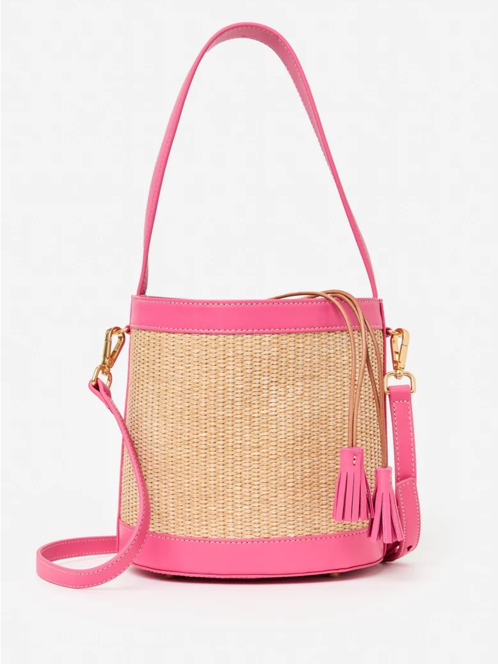 J. McLaughlin Suki Straw Bucket Bag